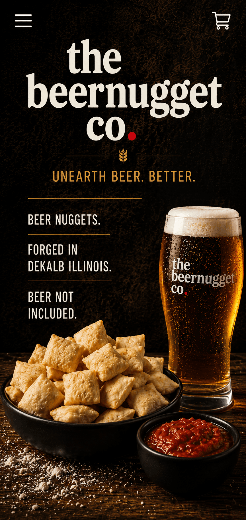 The Beer Nugget Co. — Unearth Beer. Better. Beer nuggets forged in DeKalb, Illinois.